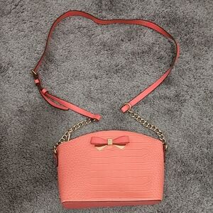 Anne Klein Coral Bow Accent Women's Bag/Purse | Adjustable Straps